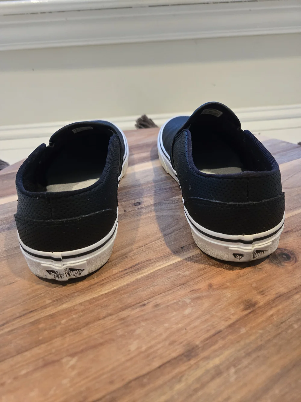 Women's Black Asher Slip-On Perforated Sneakers By Vans - Picture 2 of 6